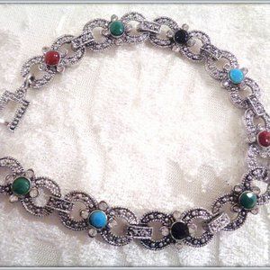 ANTIQUE SILVER LADYS HANDCRAFTED BRACELET